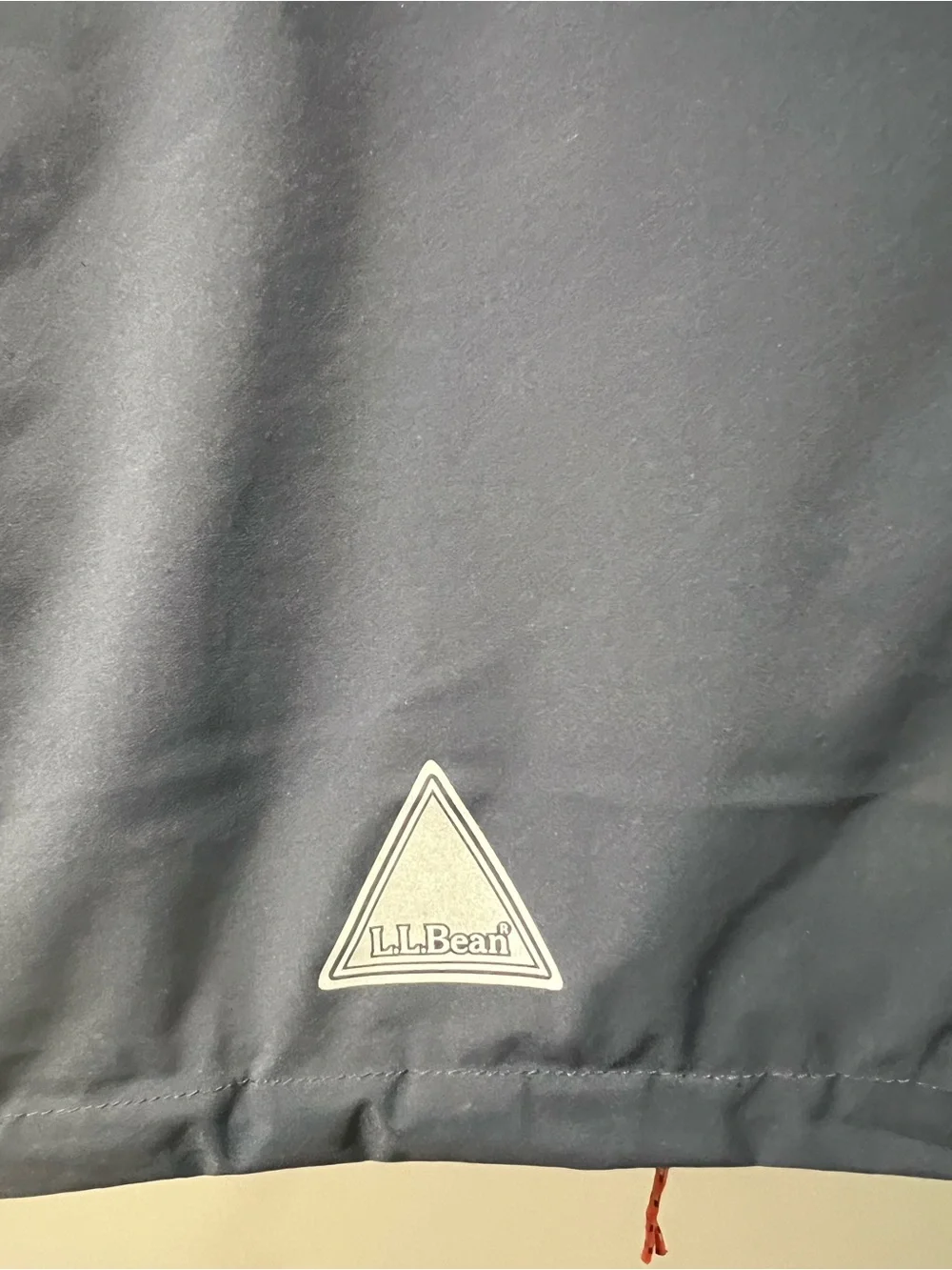 L.L. Bean Kids Navy Raincoat with Orange Accents